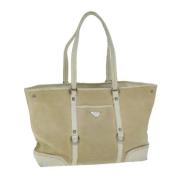 Prada Vintage Pre-owned Canvas totevskor Beige, Dam