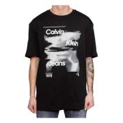 Calvin Klein Diffused Logo Tee T-shirt Black, Herr