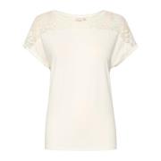 Cream T-Shirts Beige, Dam