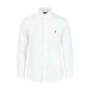 Ralph Lauren Vit Logotyp Bomull Skjorta White, Herr