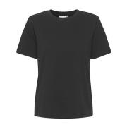 Gestuz Svart Bomulls T-shirt Noos Top Black, Dam