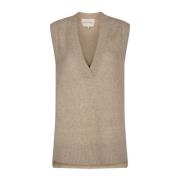 Levete Room Mohair Blend Vest Cille 19 Beige, Dam