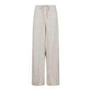 Neo Noir Wide Trousers Beige, Dam