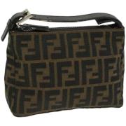 Fendi Vintage Pre-owned Canvas handvskor Green, Dam