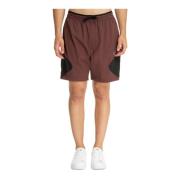 Emporio Armani EA7 Dragsko Mid Waist Track Shorts Brown, Herr