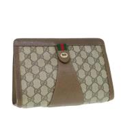 Gucci Vintage Pre-owned Canvas kuvertvskor Beige, Dam