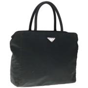 Prada Vintage Pre-owned Nylon handvskor Black, Dam