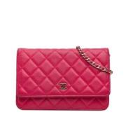 Chanel Vintage Pre-owned Laeder crossbodyvskor Pink, Dam