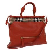 Burberry Vintage Pre-owned Laeder handvskor Orange, Dam