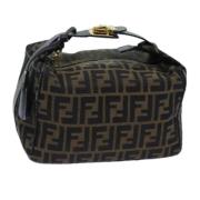 Fendi Vintage Pre-owned Canvas handvskor Brown, Dam