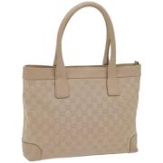 Gucci Vintage Pre-owned Canvas totevskor Beige, Dam