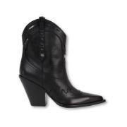 Elena Iachi Studded Black Leather Boots Black, Dam