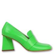 Elena Iachi Grön Loafer med 8cm Klack Green, Dam