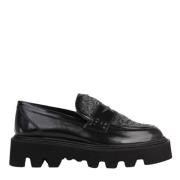 Pertini Svart Loafer med Grå Detaljer Black, Dam