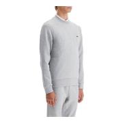 Lacoste Ikonisk Krokodil Logo Crewneck Sweatshirt Gray, Herr