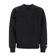 Carhartt Wip Svart Bomullsblandning Chase Sweatshirt Black, Herr