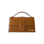 Jacquemus Läder handvskor Brown, Dam