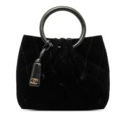 Chanel Vintage Pre-owned Sammet handvskor Black, Dam