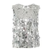 Semicouture Silver T-shirts & Polos Aw24 Gray, Dam