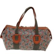 Celine Vintage Pre-owned Canvas handvskor Orange, Dam