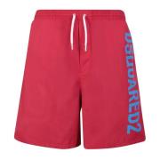 Dsquared2 Gula Badshorts Stiligt Strandkläder Red, Herr