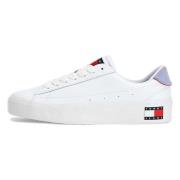 Tommy Jeans Vulkaniserade Lädersneakers White, Dam