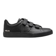 Veja Svarta Lädersneakers Black, Dam