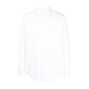 A.p.c. Edouard Logo Broderad Button Down Skjorta White, Herr