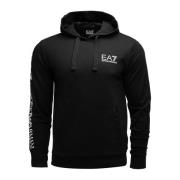 Emporio Armani EA7 Herr Hoodie Svart Regular Fit Black, Herr