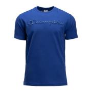 Champion Herr T-shirt med broderat logotyp Blue, Herr