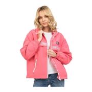 Tommy Hilfiger Rosa Vindjacka Oversize Pink, Dam