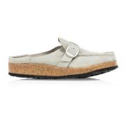 Birkenstock Grå Mocka Sandaler Buckley Stil Gray, Dam