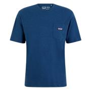 Patagonia Daily Pocket Tee T-shirt Blue, Herr