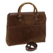 Gucci Vintage Pre-owned Mocka handvskor Brown, Dam