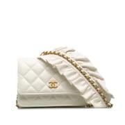 Chanel Vintage Pre-owned Laeder chanel-vskor White, Dam