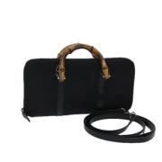 Gucci Vintage Pre-owned Nylon handvskor Black, Dam