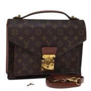 Louis Vuitton Vintage Pre-owned Canvas handvskor Brown, Dam