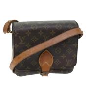 Louis Vuitton Vintage Pre-owned Canvas axelremsvskor Brown, Dam