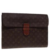 Louis Vuitton Vintage Pre-owned Canvas portfljer Brown, Dam