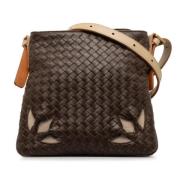 Bottega Veneta Vintage Pre-owned Laeder crossbodyvskor Brown, Dam