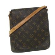 Louis Vuitton Vintage Pre-owned Canvas axelremsvskor Brown, Dam