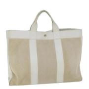 Hermès Vintage Pre-owned Canvas handvskor Beige, Dam