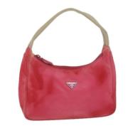 Prada Vintage Pre-owned Nylon handvskor Pink, Dam