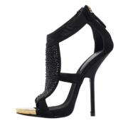 Giuseppe Zanotti Pre-owned Pre-owned Satin sandaler Black, Dam