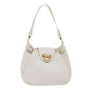 Salvatore Ferragamo Pre-owned Pre-owned Laeder handvskor White, Dam