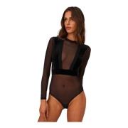 Undress Code Wild Side Mesh Bodysuit Black, Dam