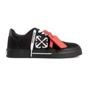 Off White Svart Vulcanized Canvas Sneakers Black, Dam