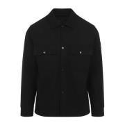 Stone Island Svart Overshirt Ghost Black, Herr