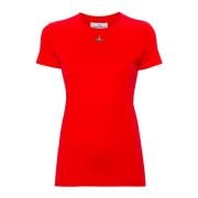 Vivienne Westwood Röda Orb Logo T-shirts och Polos Red, Dam