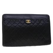 Chanel Vintage Pre-owned Laeder kuvertvskor Black, Dam